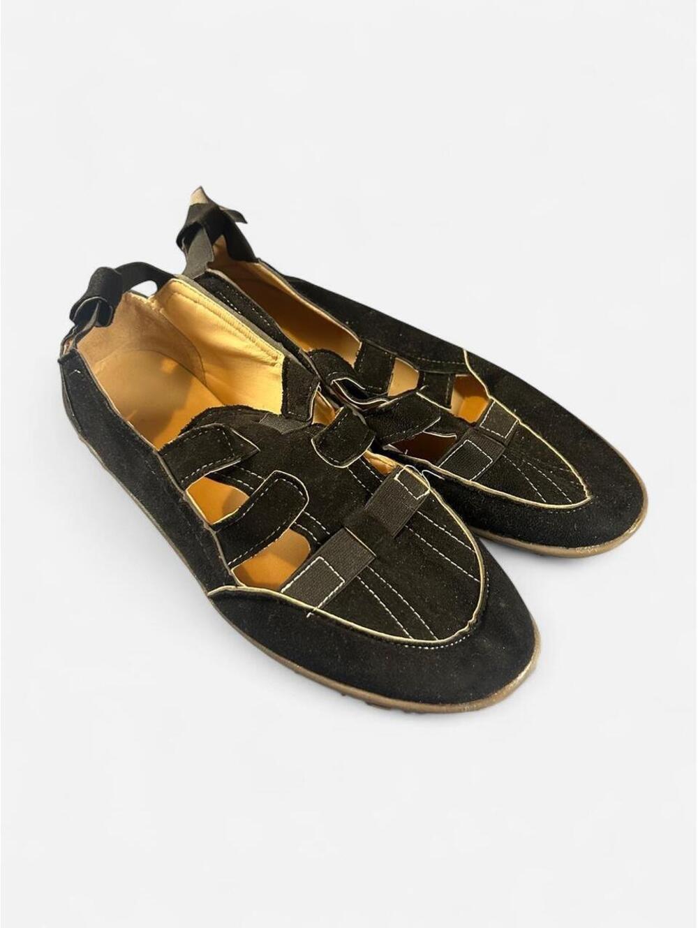 Men's Black and Brown Loafer